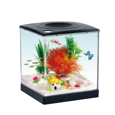 Plastic 0.75 Gallon Aquarium, Black, 6.02