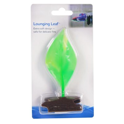 Soft Silicone Lounging Green Leaf - Betta Resting Aquarium Decor