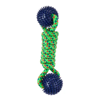 Chomp and Tug Buddy Spikey Ball Dog Chew Toy